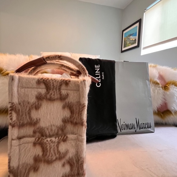 Celine Mohair Cabas Thais Tote Large - Picture 3 of 14